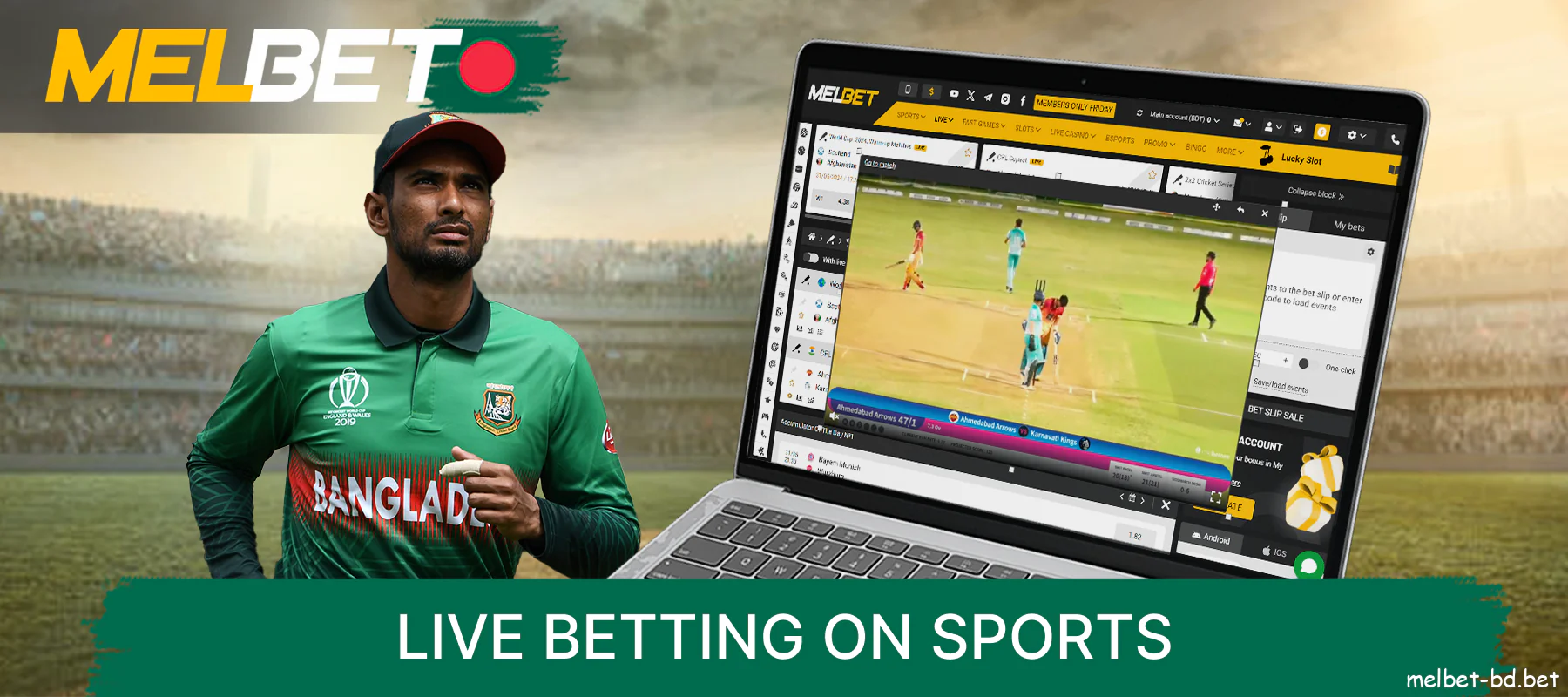 Live sports betting on Melbet website for Bangladeshi players