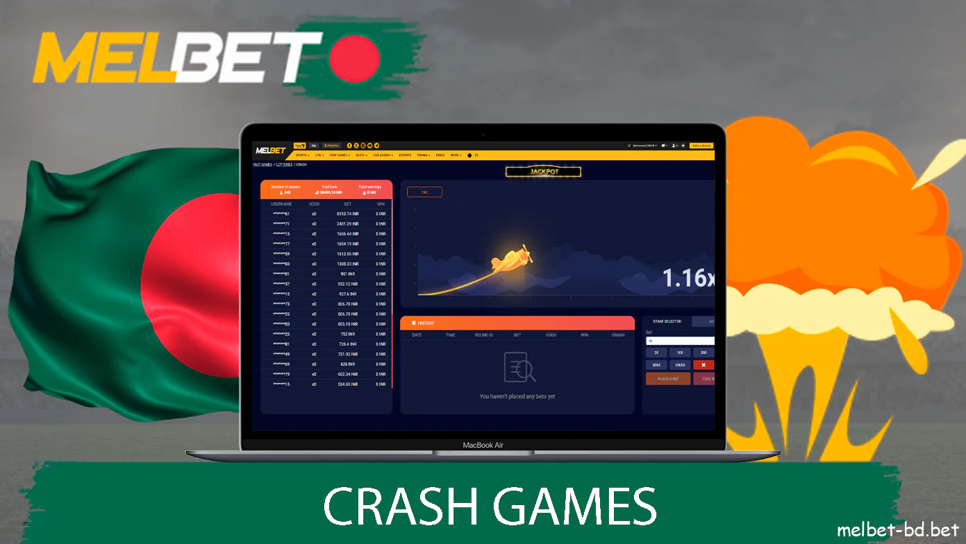 Melbet has a large selection of crash games