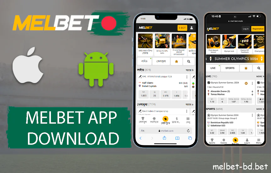 Melbet app for Bangladeshi users on iOS and Android