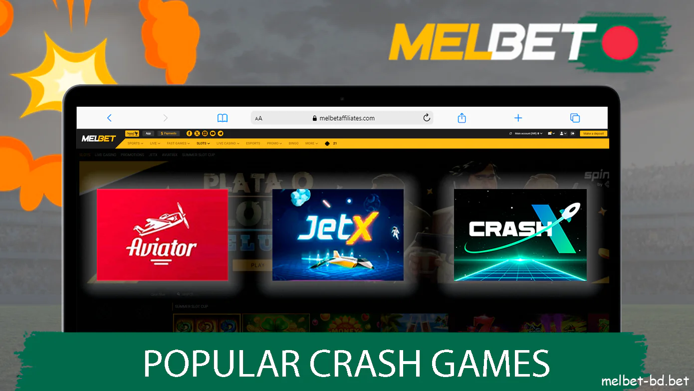 Most popular crash games is Aviator, JetX and CrashX