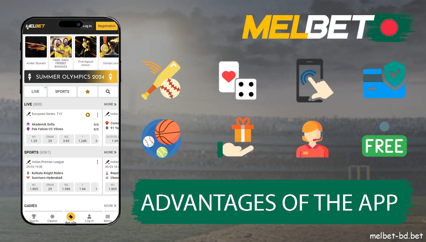 Benefits of using the Melbet app