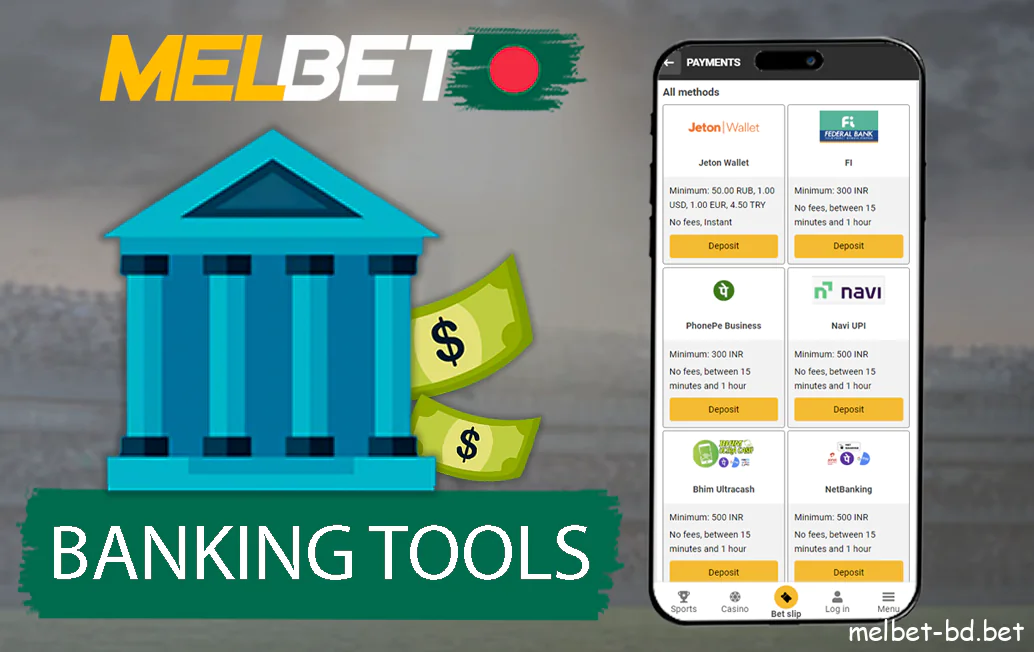 Mobile banking on Melbet app for Bengali players