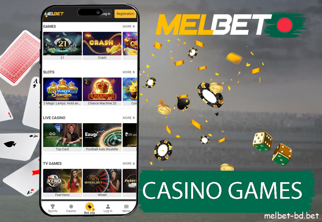 Play casino games via Melbet mobile app
