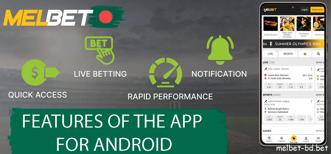 Features of Melbet App on Android APK
